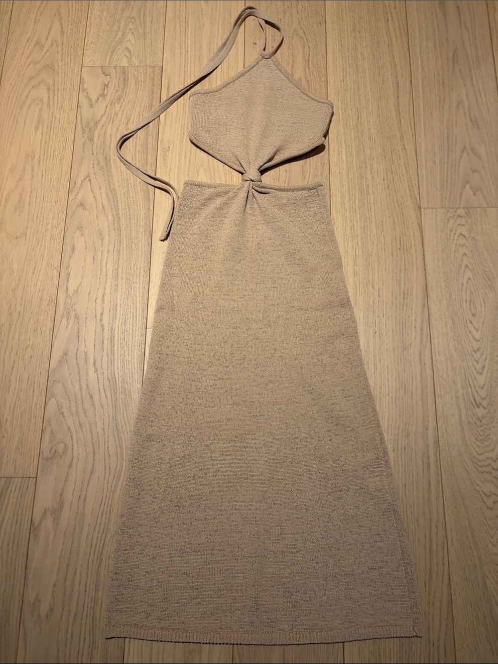 cult gaia Cameron Beige Knit Halter Dress - Picture 2 of 4
